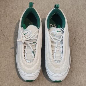 Nike White and Green Air Max